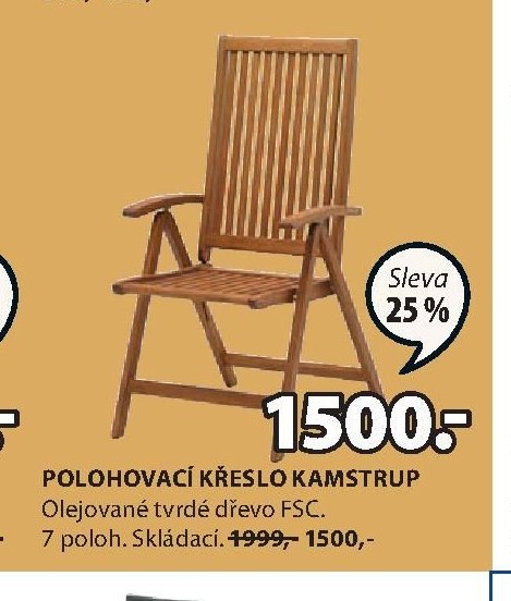 POLOHOVACÍ KŘESLO KAMSTRUP