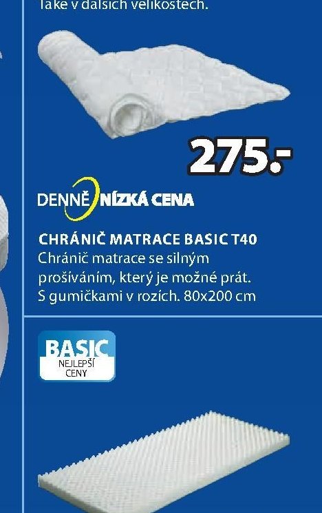 Chránič matrace BASIC T40 - Jysk aktualniletaky.eu