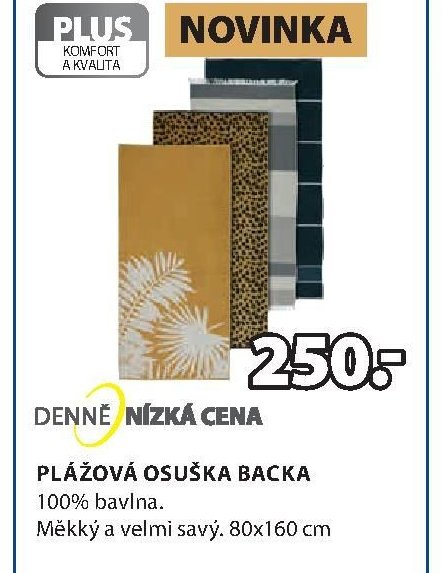 PLÁŽOVÁ OSUŠKA BACKA - Jysk aktualniletaky.eu