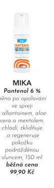 MIKA Pantenol 6 % pěna po opalování ve spreji