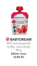 BABYDREAM BIO ovocné pyré do ručičky