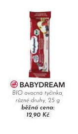 BABYDREAM BIO ovocná tyčinka