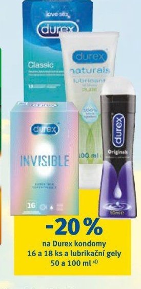 Durex kondomy a lubrikační gely