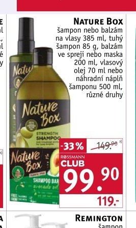 Nature Box šampon nebo balzám