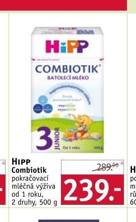 HIPP Combiotik pokračovací mléčná výživa od 1 roku, 2 druhy, 500 g