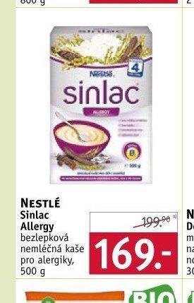 NESTLÉ Sinlac Allergy bezlepková nemléčná kaše pro alergiky, 500 g