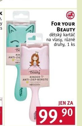 FOR YOUR BEAUTY dětský kartáč na vlasy