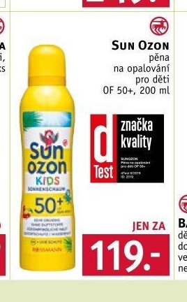 SUN OZON pěna na opalování pro děti
