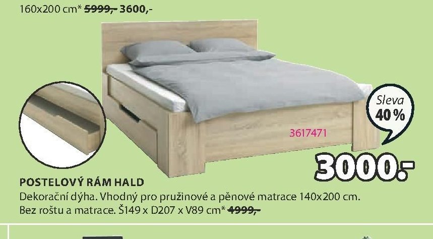 POSTELOVÝ RÁM HALD - Jysk aktualniletaky.eu