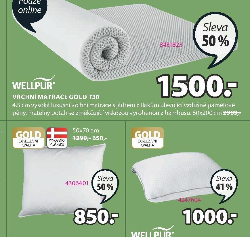 Vrchní matrace GOLD T30