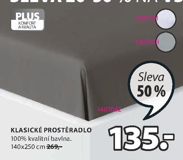 Klasické prostěradlo