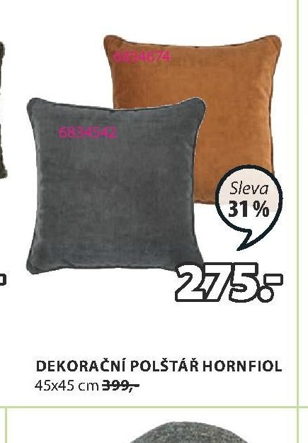 DEKORAČNÍ POLŠTÁŘ HORNFIOL