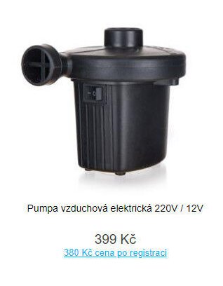 Pumpa vzduchová elektrická 220V / 12V