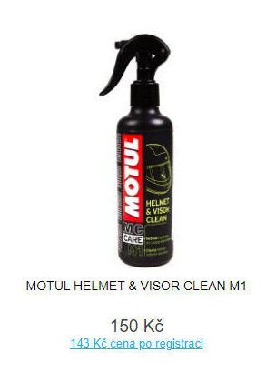 MOTUL HELMET & VISOR CLEAN M1