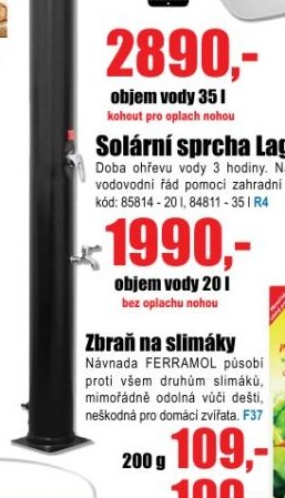 Solární sprcha Lagrada 20l