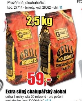 Grilovací brikety nebo uhlí