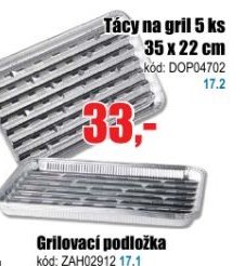 Tácy na gril 5 ks
