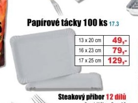 Papírové tácky 100 ks