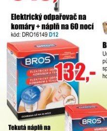 Elektrický odpařovač na komáry + náplň na 60 nocí