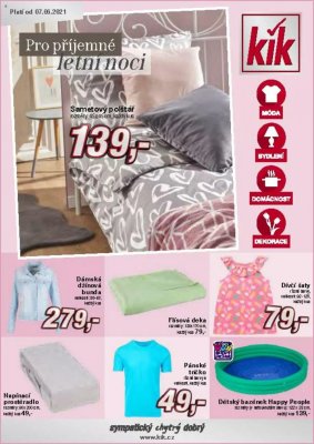 aktuální leták Kik textil 7.6.2021-30.6.2021