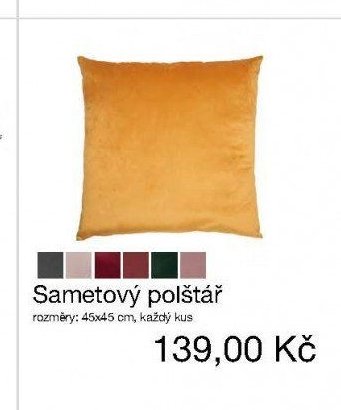 Sametový polštář