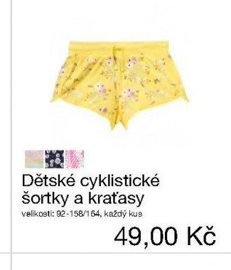 Dětské cyklistické šortky a kraťasy