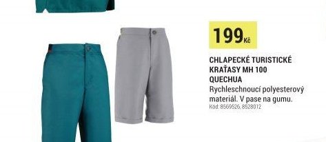 CHLAPECKÉ TURISTICKÉ KRAŤASY MH 100 QUECHUA