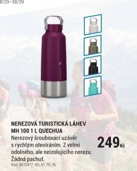 NEREZOVÁ TURISTICKÁ LÁHEV MH 100 1 L QUECHUA