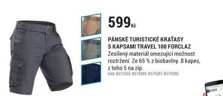 PÁNSKÉ TURISTICKÉ KRAŤASY S KAPSAMI TRAVEL 100 FORCLAZ