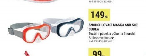ŠNORCHLOVACÍ MASKA SNK 500 SUBEA