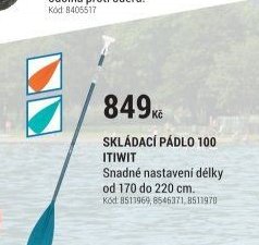 Skládací pádlo 100 ITIWIT