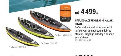 Nafukovací rekreační kajak ITIWIT