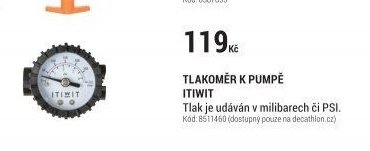 Tlakoměr k pumpě ITIWIT