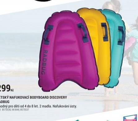 DĚTSKÝ NAFUKOVACÍ BODYBOARD DISCOVERY RADBUG