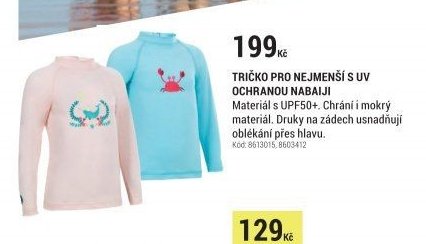 TRIČKO PRO NEJMENŠÍ S UV OCHRANOU NABAIJI