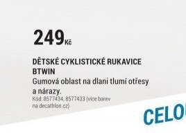 Dětské cyklistické rukavice BTWIN