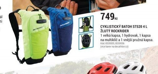 Cyklistický batoh ST520 4 l žlutý Rockrider