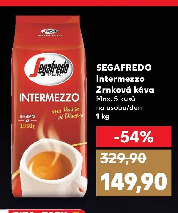 SEGAFREDO Intermezzo zrnková káva