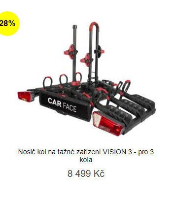 Nosič kol na tažné zařízení VISION 3 - pro 3 kola