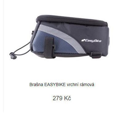 Brašna EASYBIKE vrchní rámová