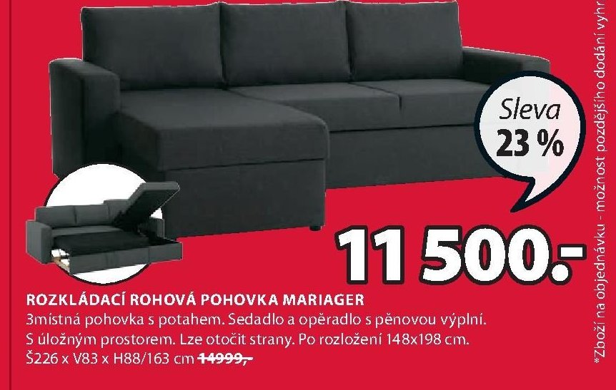 ROZKLÁDACÍ ROHOVÁ POHOVKA MARIAGER