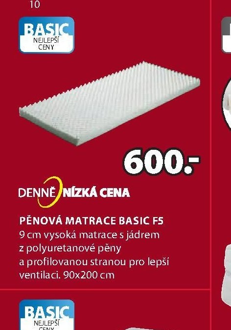PĚNOVÁ MATRACE BASIC F5