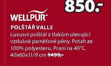 WELLPUR POLŠTÁŘ VALLE