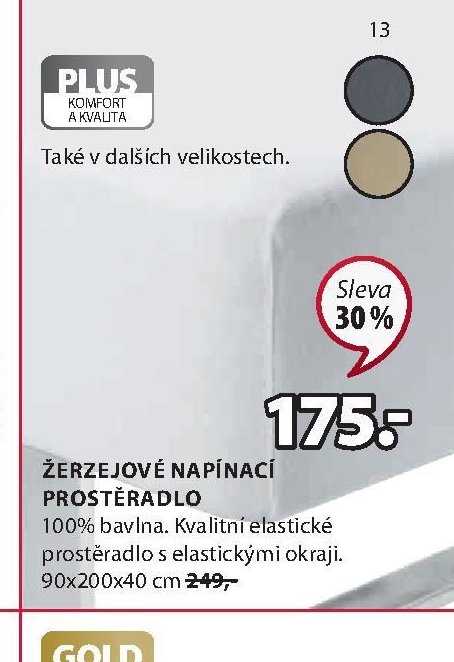 ŽERZEJOVÉ NAPÍNACÍ PROSTĚRADLO
