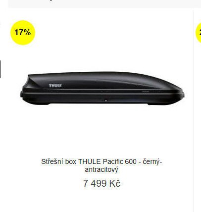 Střešní box THULE Pacific 600 - černý-antracitový