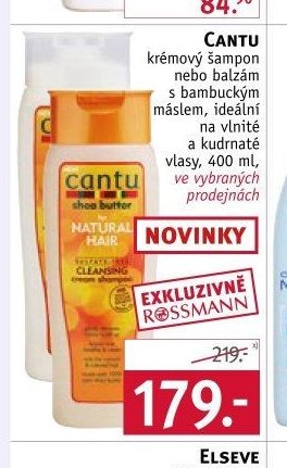 CANTU krémový šampon nebo balzám s bambuckým máslem 400 ml - ROSSMANN drogerie aktualniletaky.eu