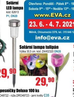 Solární LED lampa - EVA.cz aktualniletaky.eu