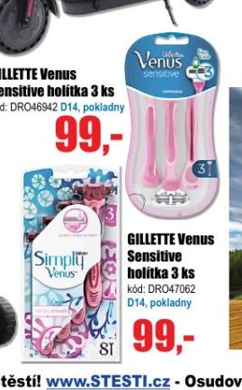 GILLETTE Venus Sensitive holítka 3 ks - EVA.cz aktualniletaky.eu