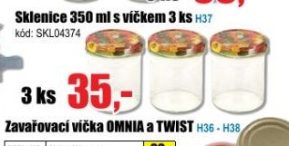 Sklenice 350 ml s víčkem 3 ks - EVA.cz aktualniletaky.eu