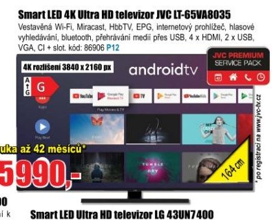 Smart LED 4K Ultra HD televizor JVC LT-65VA8035 - EVA.cz aktualniletaky.eu